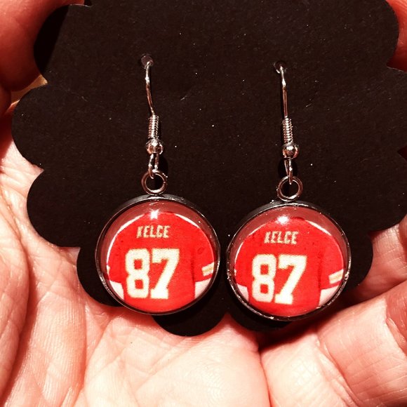 Travis Kelce 87 Dangle Earrings - Picture 1 of 1